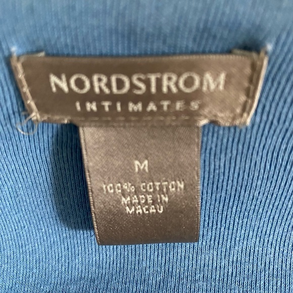 Baby blue 100% cotton top with full front zipper and 3/4 sleeves - Picture 5 of 5